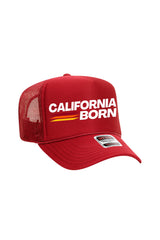 California Born Truckers Red Retro